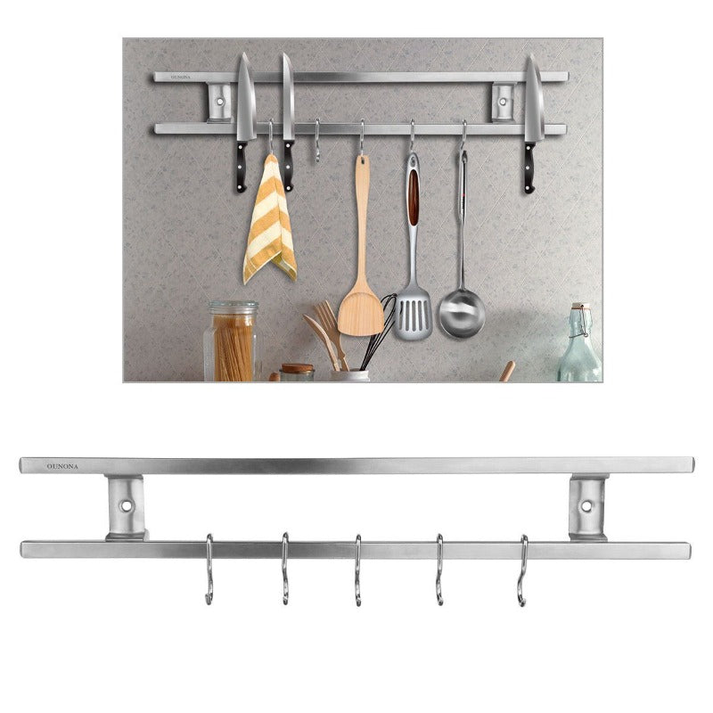 Wall Mounted Magnetic Knife Rack & Utensil Holder