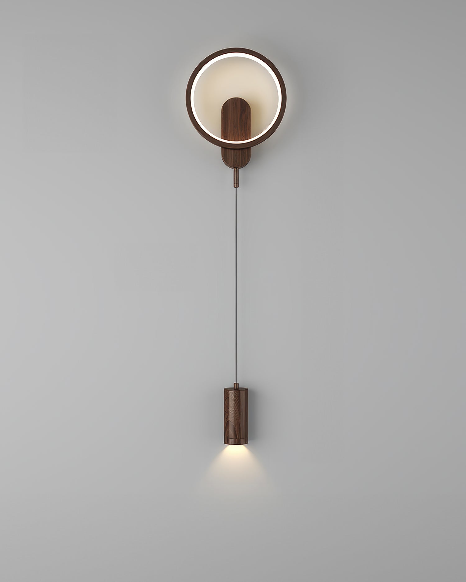 Nordic Wood Grain Elegant Vegglampe