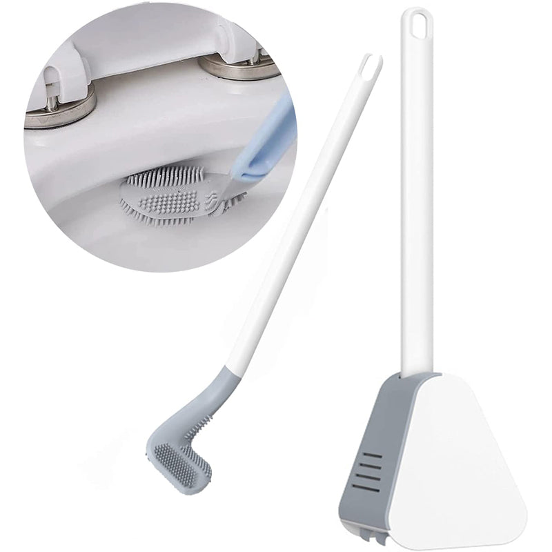 Brosse de toilette en silicone flexible à long manche pour golf