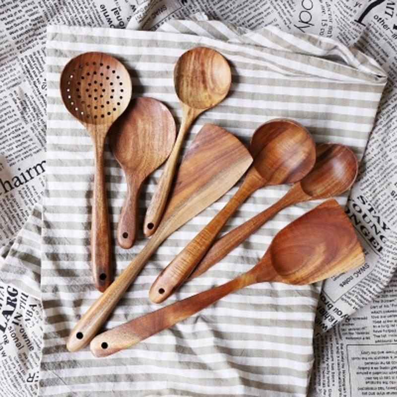 Woodland Teak Kitchen Utensils Collection