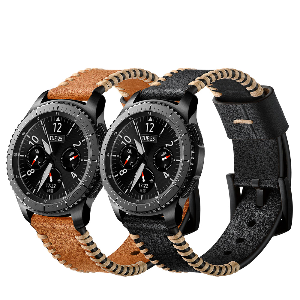 Lær Håndsydd Rem For Samsung Galaxy Watch 4/5/6/7-20mm