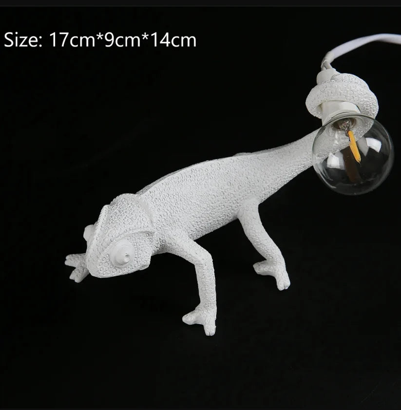 Nordic White Lizard Chameleon Lamp Night Light