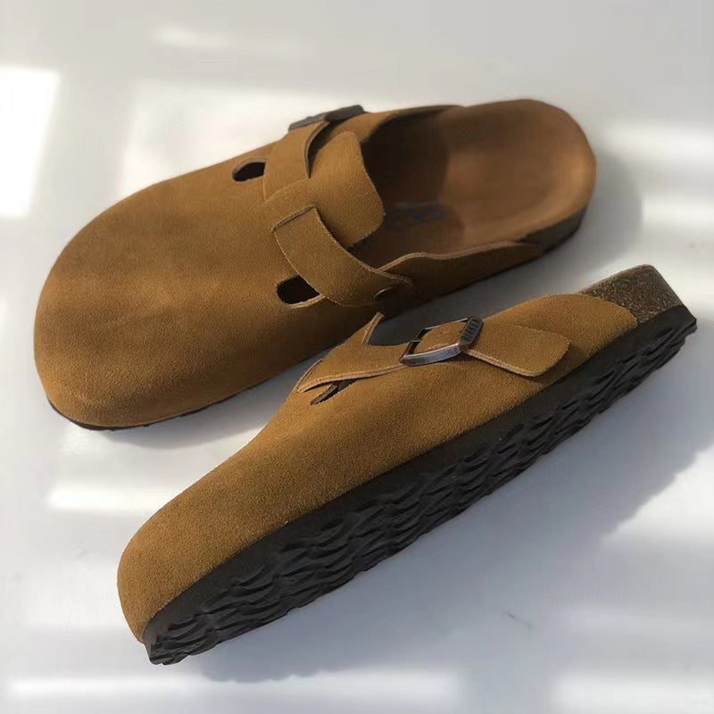 Eudoxia - Premium Unisex Läder Slipper Boston Sandaler: Stil och kvalitet i ett