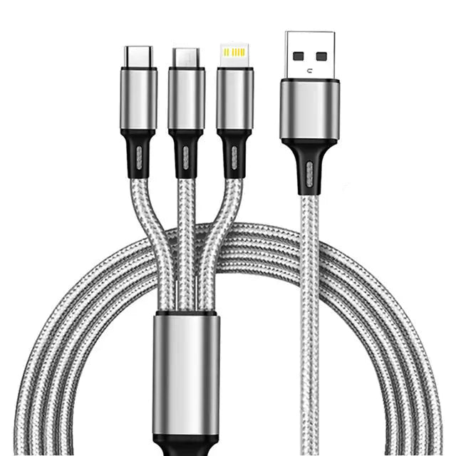 3-in-1 USB-Kabel Typ C – Universelles Lade- und Datenkabel